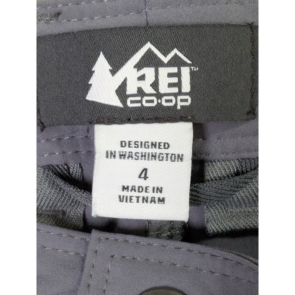 REI Co-op Hiking Pants Womens 4 Gray Roll Up Convertible Stretch - Picture 3 of 10
